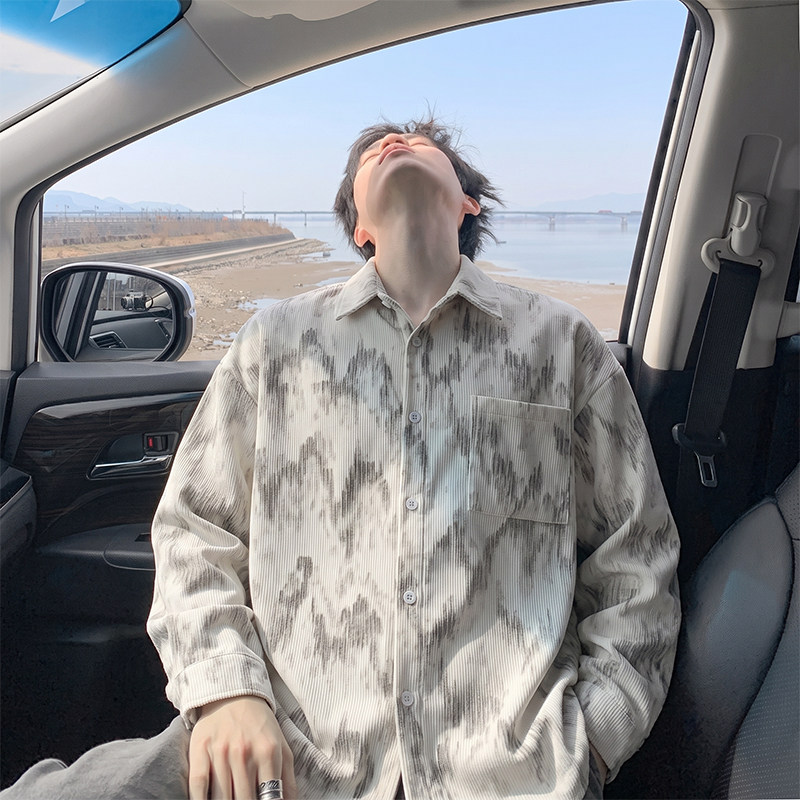 男士衬衫春秋潮牌宽松