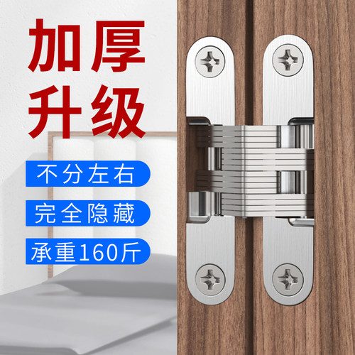 隐形门合页暗门暗藏外开防盗消防门隐藏铰链餐桌子折叠门十字合页 - 封面