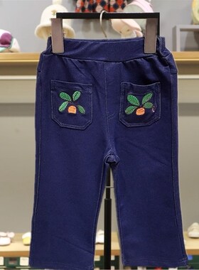 韩版童装秋款女宝宝弹力仿牛仔休闲裤宽松童裤MS411201