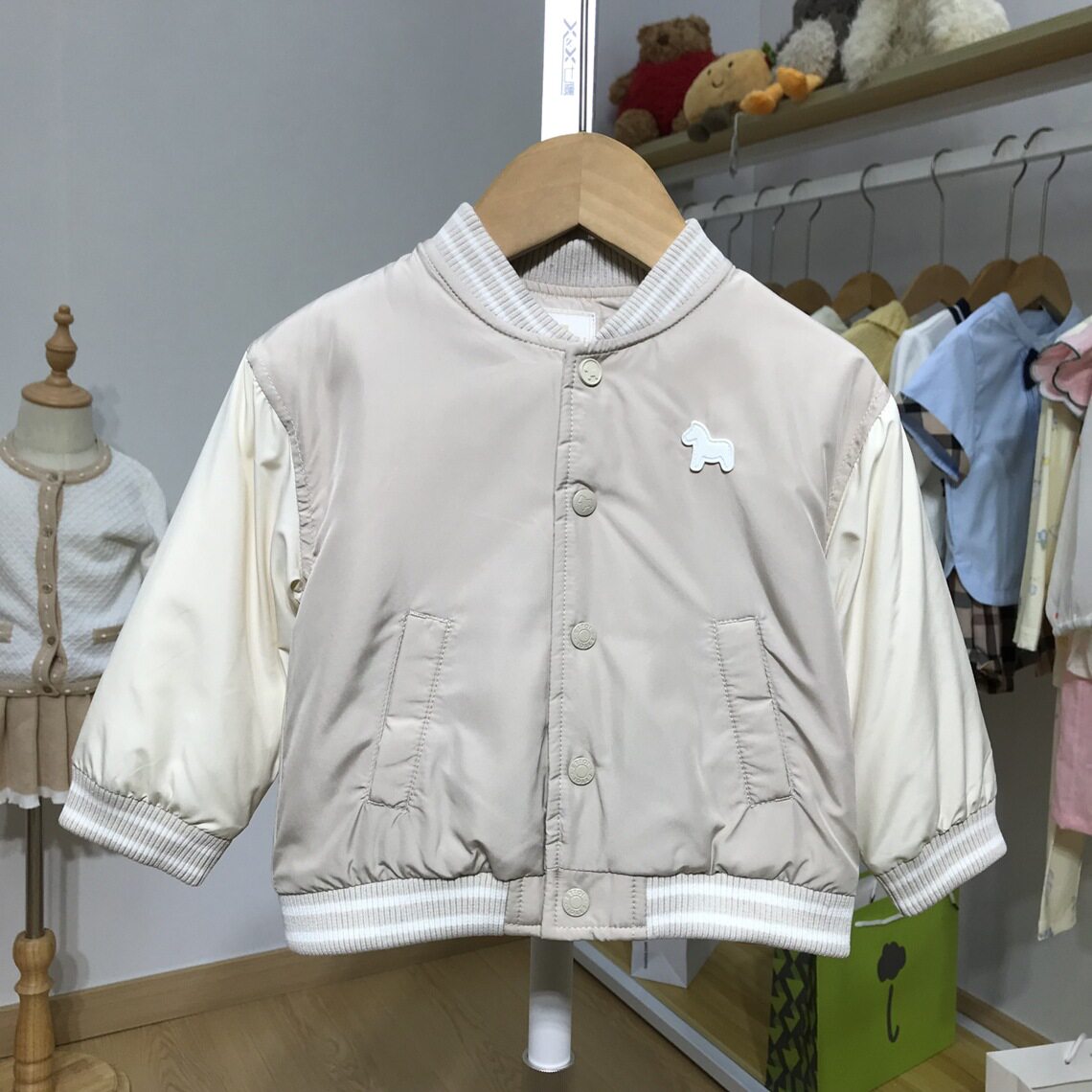 YD韩版童装26秋冬款男女宝宝轻薄羽绒棉棒球服棉服外套WT6073001