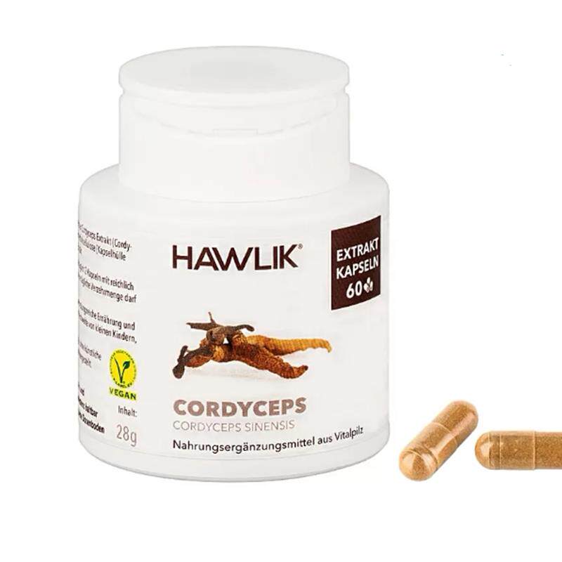德国Hawlik冬虫夏草提取物+维生素C虫草腺苷富含多糖免疫提升