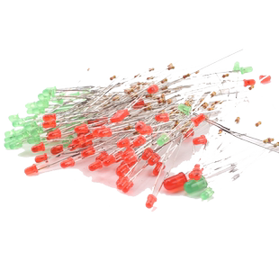 排插插座指示灯灯珠3mm/5mm发光二极管220v电源氖灯带电阻257方形