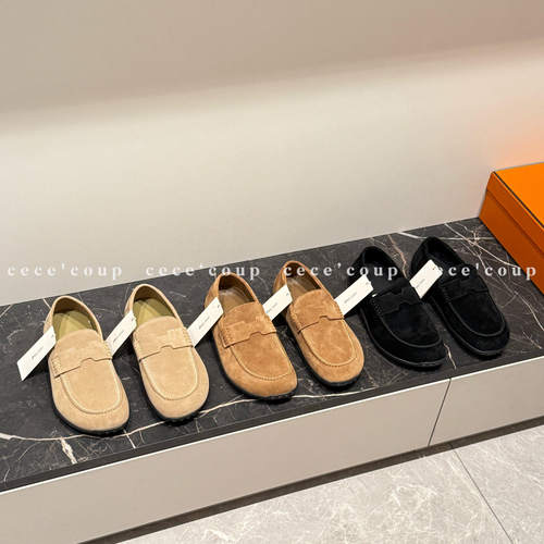 26FW平底一脚蹬浅口乐福鞋女