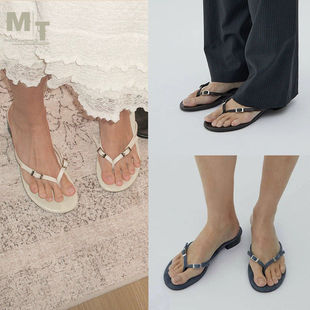 【MTS】 PALOMA WOOL 25春夏百搭简约露趾牛仔细带纯色人字拖凉鞋