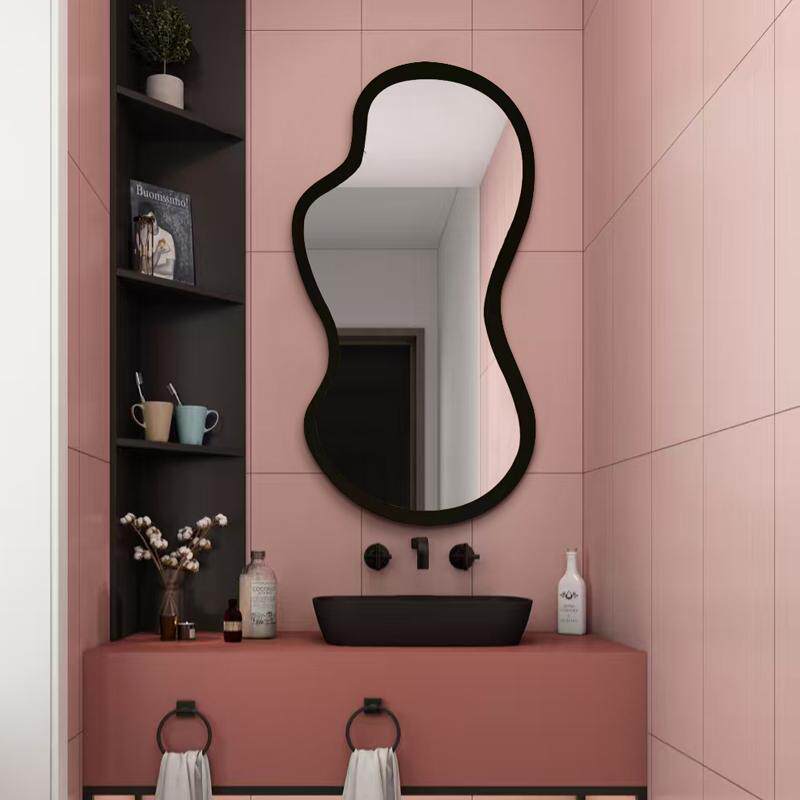 不规则法式浴室镜家用壁挂网红化妆镜轻奢高级卫生间异形梳妆镜子