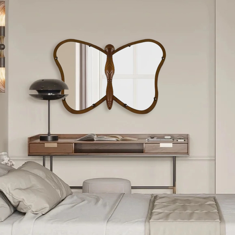 c2梳妆镜不规则异形镜浴室蝴蝶款