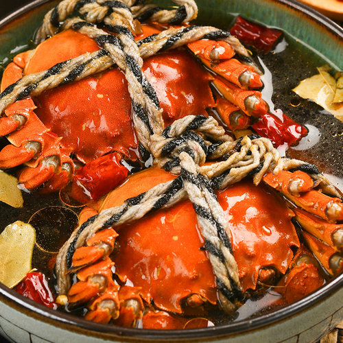 吴记秘制熟醉蟹5只装罐装大闸蟹