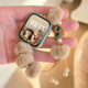 毛绒小猫 适用applewatchS11可爱猫咪头抽绳表带苹果手表SE创意iwatch10 7秋冬闺蜜可调节ultra腕带女