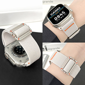 6男女运动超舒适新款 适用iwatch10工装 腕带 机械方扣尼龙表带苹果手表S11 ultra编织弹力回环applewatch9