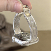 7苹果手表ultra质感女小蛮腰链式 腕带夏 闪钻星芒手镯款 适用applewatchS11布契拉提金属表带iWatch10