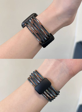 适用applewatchs10尼龙磁吸扣双节表带iwatch9/8/7/6/5/se创意新款透气回环表带苹果手表S11运动表带男女小众