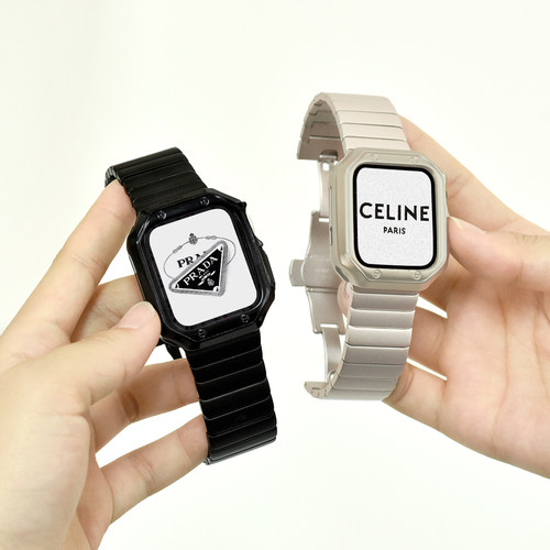 适用iwatch金属简约蝴蝶扣表带