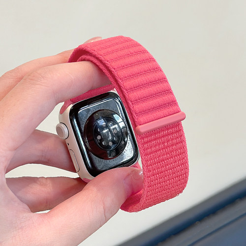 适用iwatch编织尼龙原野回环表带