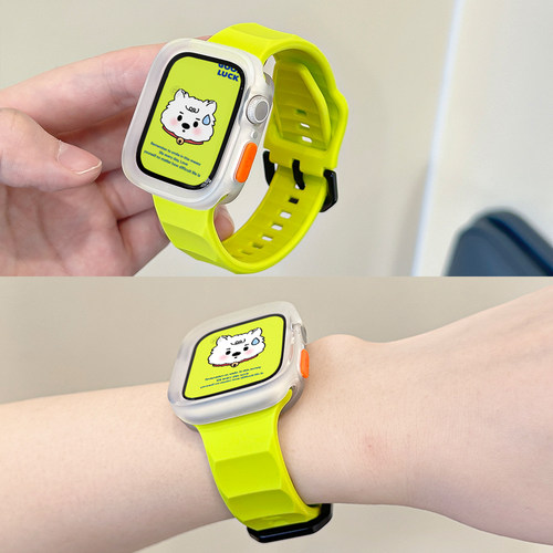 适用iWatch硅胶软壳半包表带套装