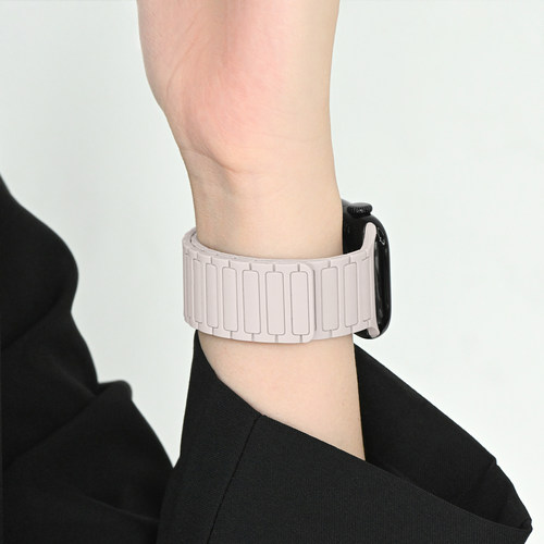 适用iWatch二代三株硅胶磁吸表带