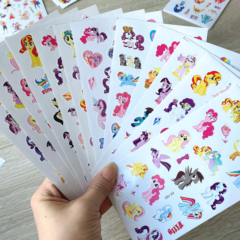 新款小马宝莉平面贴ins可爱紫悦碧琪卡通动画周边女孩玩具奖励贴