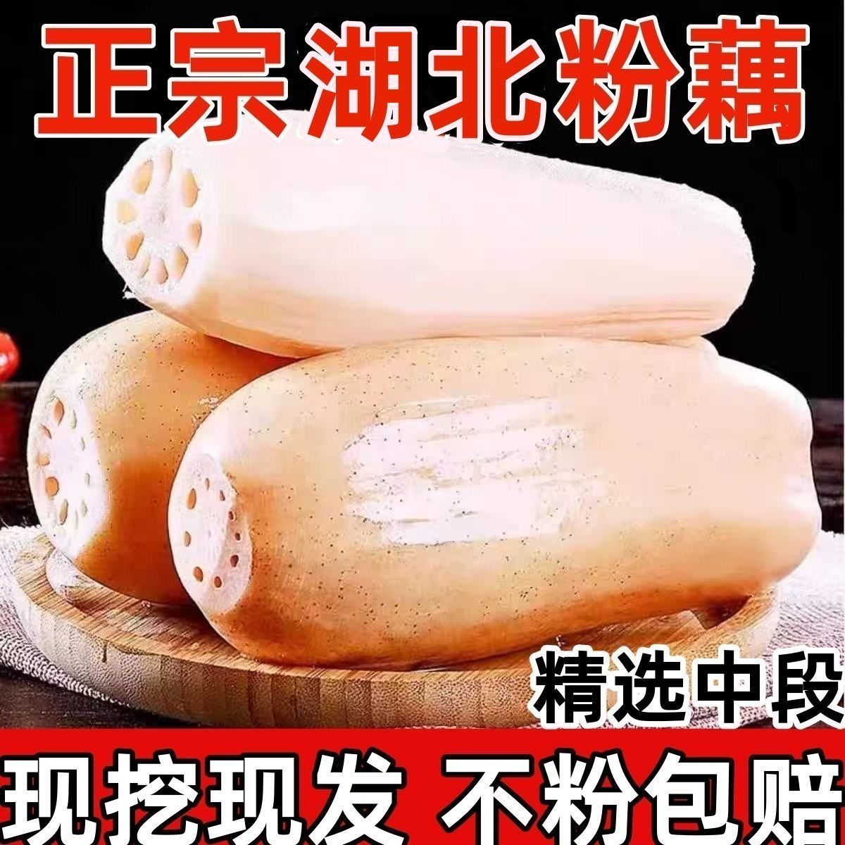 正宗湖北莲藕新鲜嫩藕洪湖藕尖脆藕片煲汤炖汤粉糯九孔藕生吃现挖