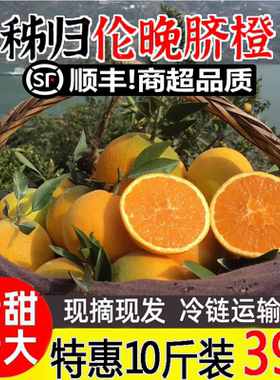 湖北秭归伦晚脐橙10斤新鲜橙子水果当季整箱果冻甜橙顺丰发货手剥