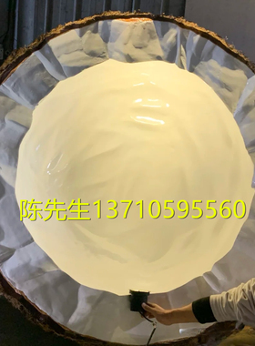 巨型发光椰子造型雕塑定制橙子