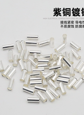 EN管型插针线鼻子冷压接线端子铜线对接头接线管接线柱线耳GT铜管