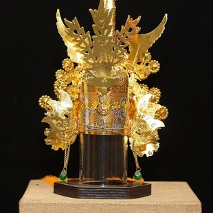 手工铜帽水钻神明帽尺寸可订精品装饰品金色银色双色可订
