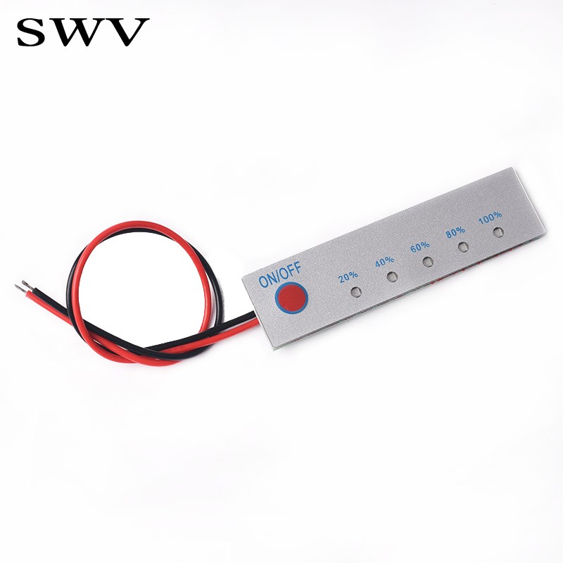 磷酸铁锂电量显示板指示板四串14.4V 电池电量显示带开关五级指示