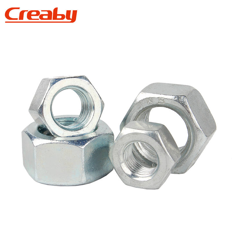 4.8/8.8级镀锌六角螺母螺帽螺栓螺丝帽大全M2M3JM4M5M6M8M10M12M2