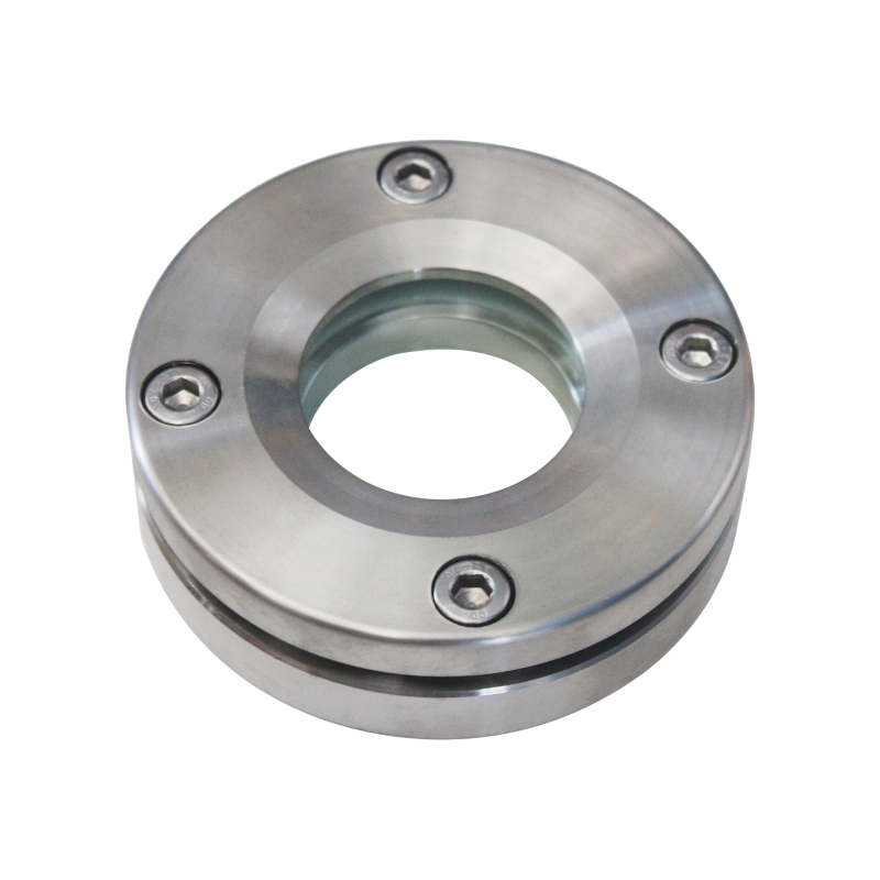 304不锈钢对夹法兰视镜盲板316l卫生级平焊圆法兰玻璃观察视窗