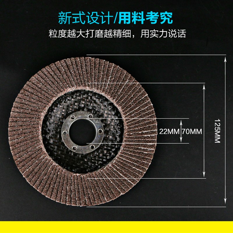 百叶片125加厚k百页片百叶轮抛光片平面砂布轮打磨片不锈钢