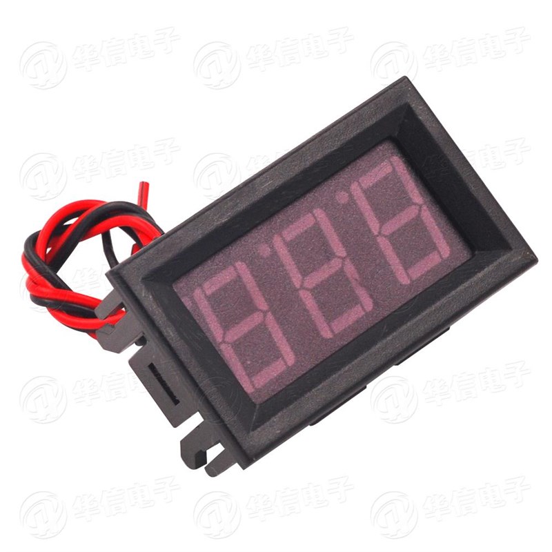 DC0-100V直流电压表数显高精度电瓶数字电压表头两线三线0.56寸