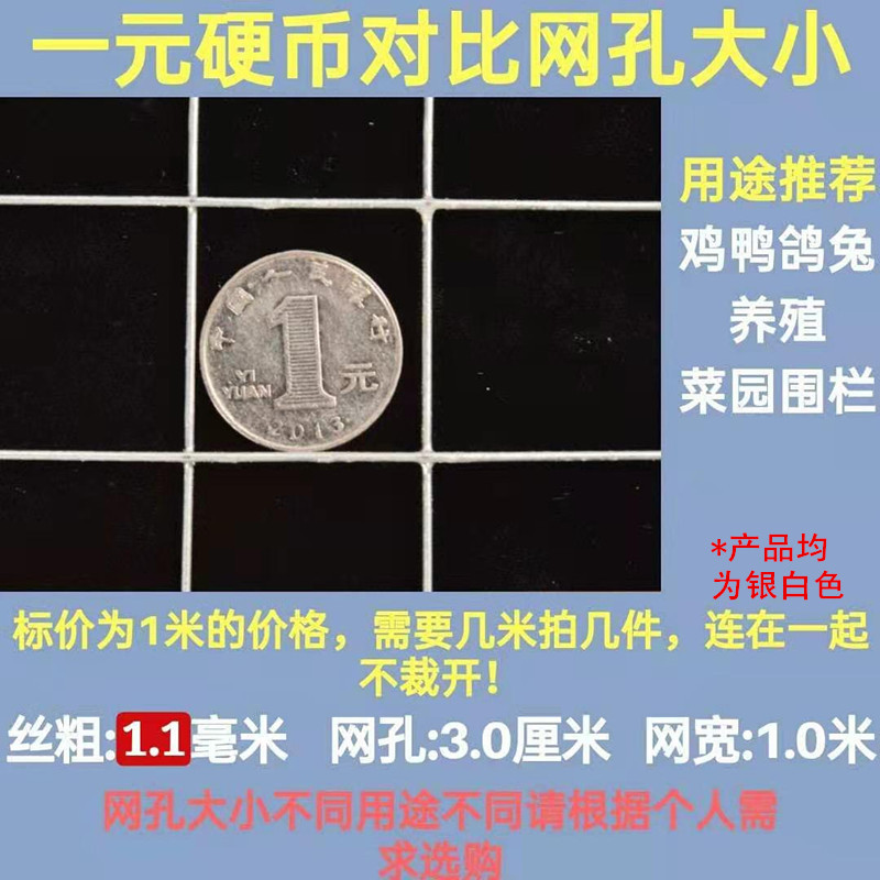 热镀锌小孔铁丝网养殖围栏防鼠网鸡兔G笼电焊网阳台防护网玉米围