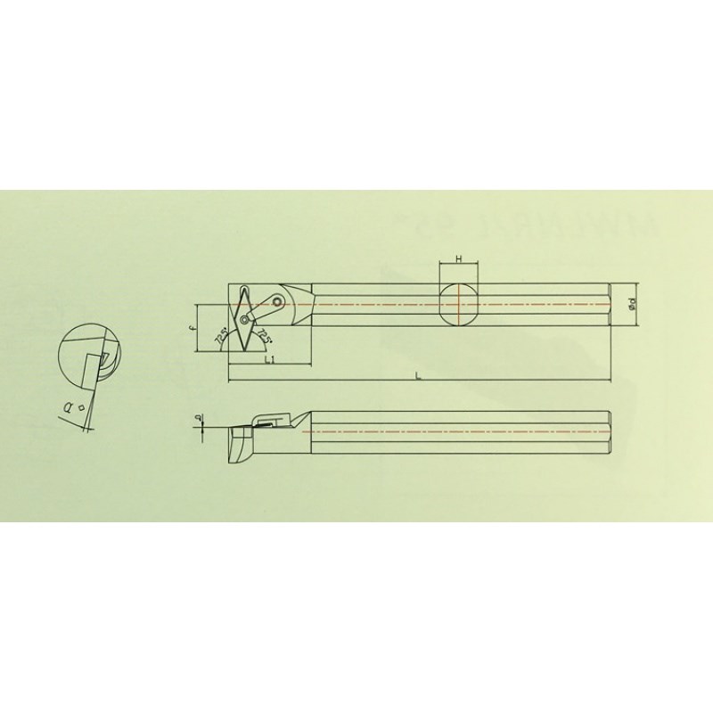 72.5度内孔数控刀杆S16Q/S20R/S25S/S32T/S40U-MVWNL/MVWNR16