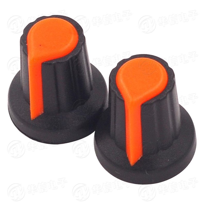 WH148旋钮单联双联配套电位器梅花柄AG2塑料旋钮开关帽红橙黄绿蓝