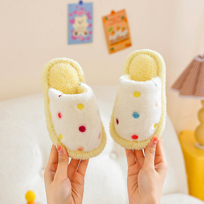 儿童棉拖鞋秋冬季女童2025新款居家用室内保暖毛毛软底女孩拖鞋