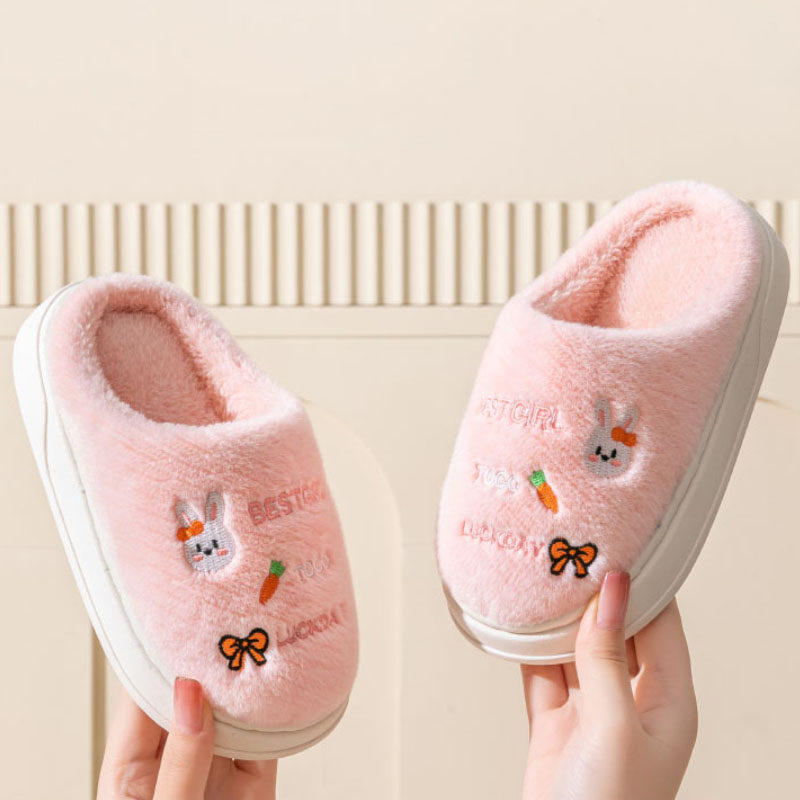 可爱儿童秋冬季室内居家棉拖鞋
