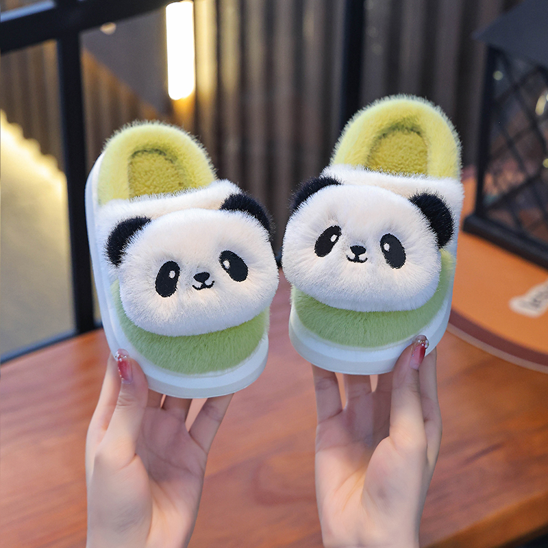 儿童棉拖鞋室内家居毛毛秋冬毛拖鞋冬季棉鞋男童女童厚底宝宝拖鞋