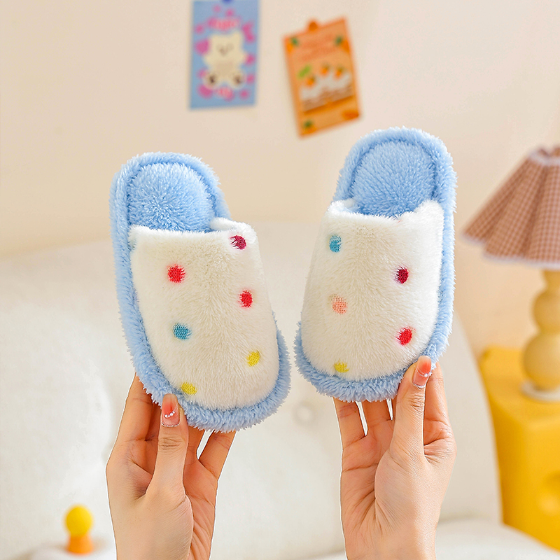 儿童棉拖鞋女童秋冬季2025新款居家用室内保暖毛毛软底女孩拖鞋