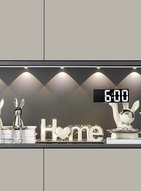 网红创意轻奢兔子摆件家居客厅玄关电视柜酒柜办公室装饰品礼物