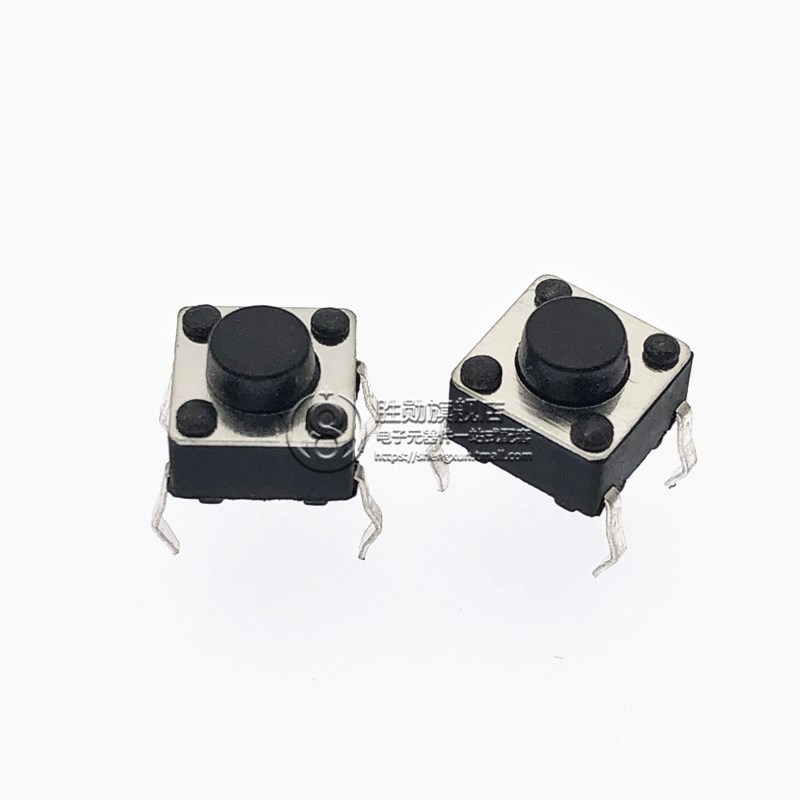 轻触开关 6*6*5 铜脚 微动按键开关 4脚 电视机/电磁炉用 6*6*5mm