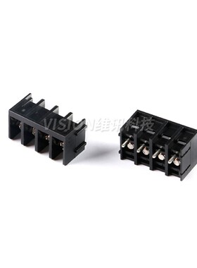 HB611栅栏式接线j端子2P/3P/4P间距6.35mm 黑色 300v 16A HB635
