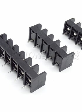 HB825黑色栅栏式接线端子 2P/3P/4P/5P/6P 脚距8O.25MM 300V 20A