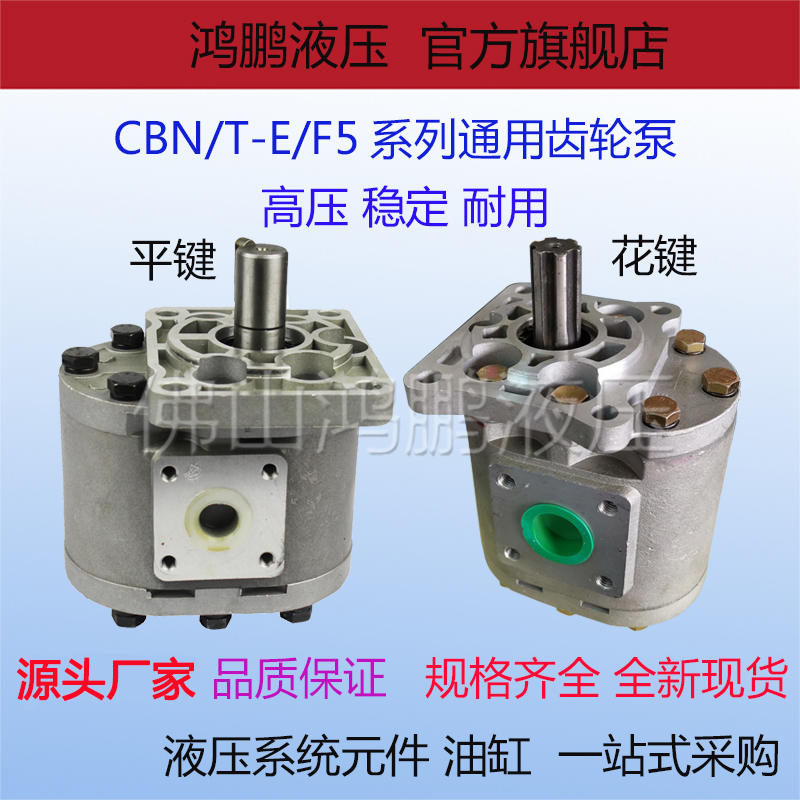 装载机液压油泵高压齿轮泵CBN-F532 F550 F563 F580平花键轴法兰