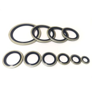 公制自定芯镀白锌组合垫片液压接头密封英制组合垫M6 M48高压油管