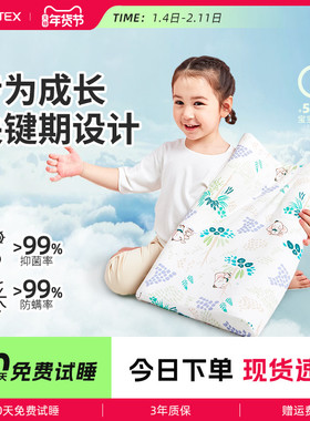 jsy泰国进口儿童乳胶枕头学生枕1-8岁宝宝枕幼儿园定型枕婴儿枕