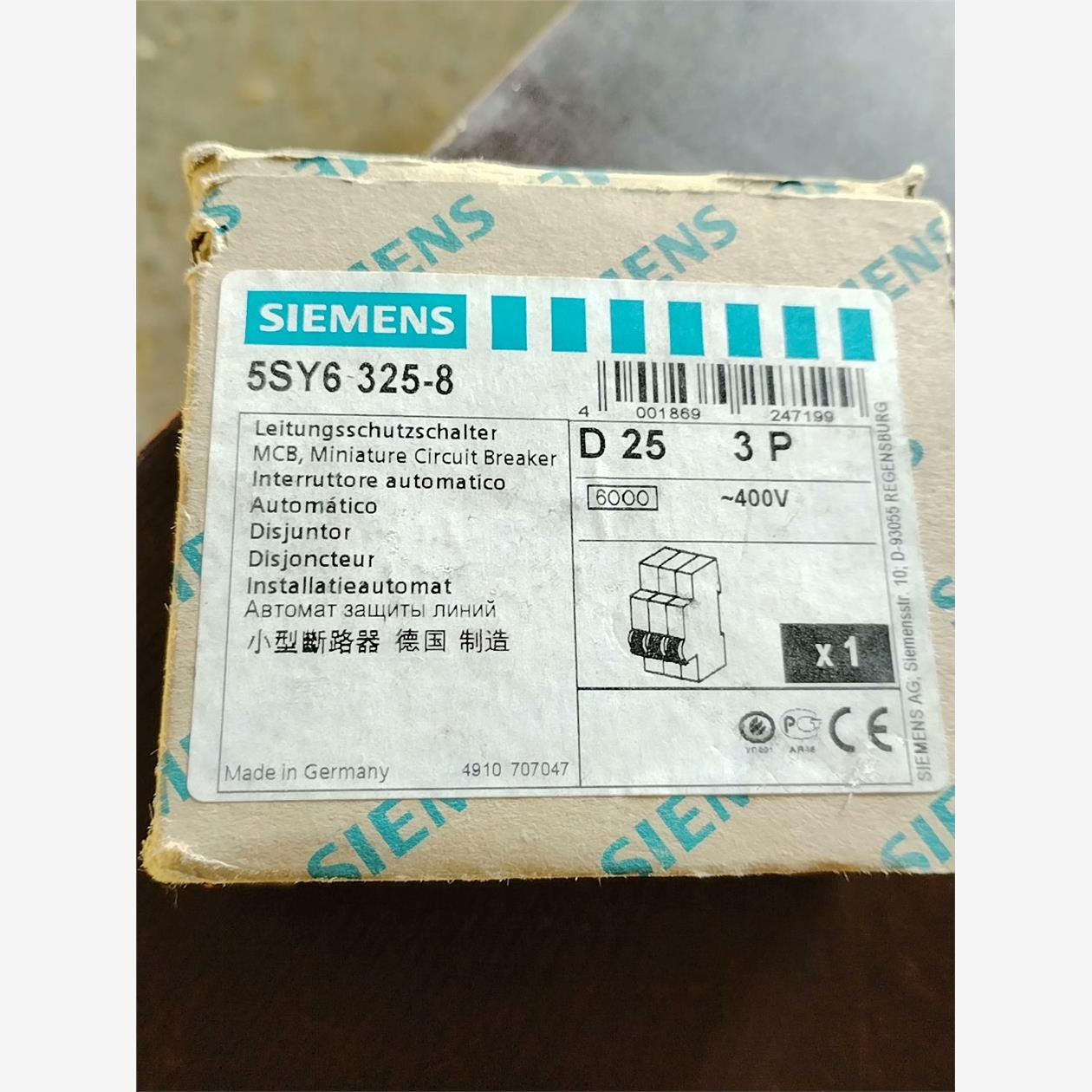 全新/二手西门子5SY6  325-8小型断路器 D25    3P，议价商品