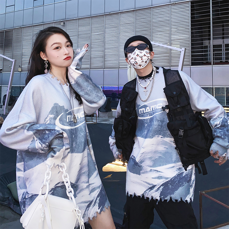 MAMC雪山毛衣2020年新款宽松秋冬季情侣装秋装针织衫百搭外穿外套