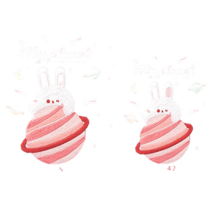 卡通星球可爱刺绣贴补手账本手机壳装饰自粘贴衣服包包破洞补丁贴