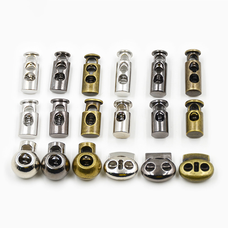 金属弹簧扣羽绒服弹力绳松紧带调节扣猪鼻扣定绳扣收紧扣抽绳纽扣