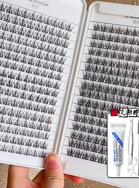 霏汐睫毛书懒人三部曲假睫毛单簇自然眼睫毛纯野羽扇仙子朵毛麦穗