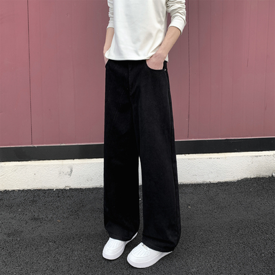WAALEVANA美式复古街头vintage全棉水洗牛仔裤宽松直筒垂感休闲裤